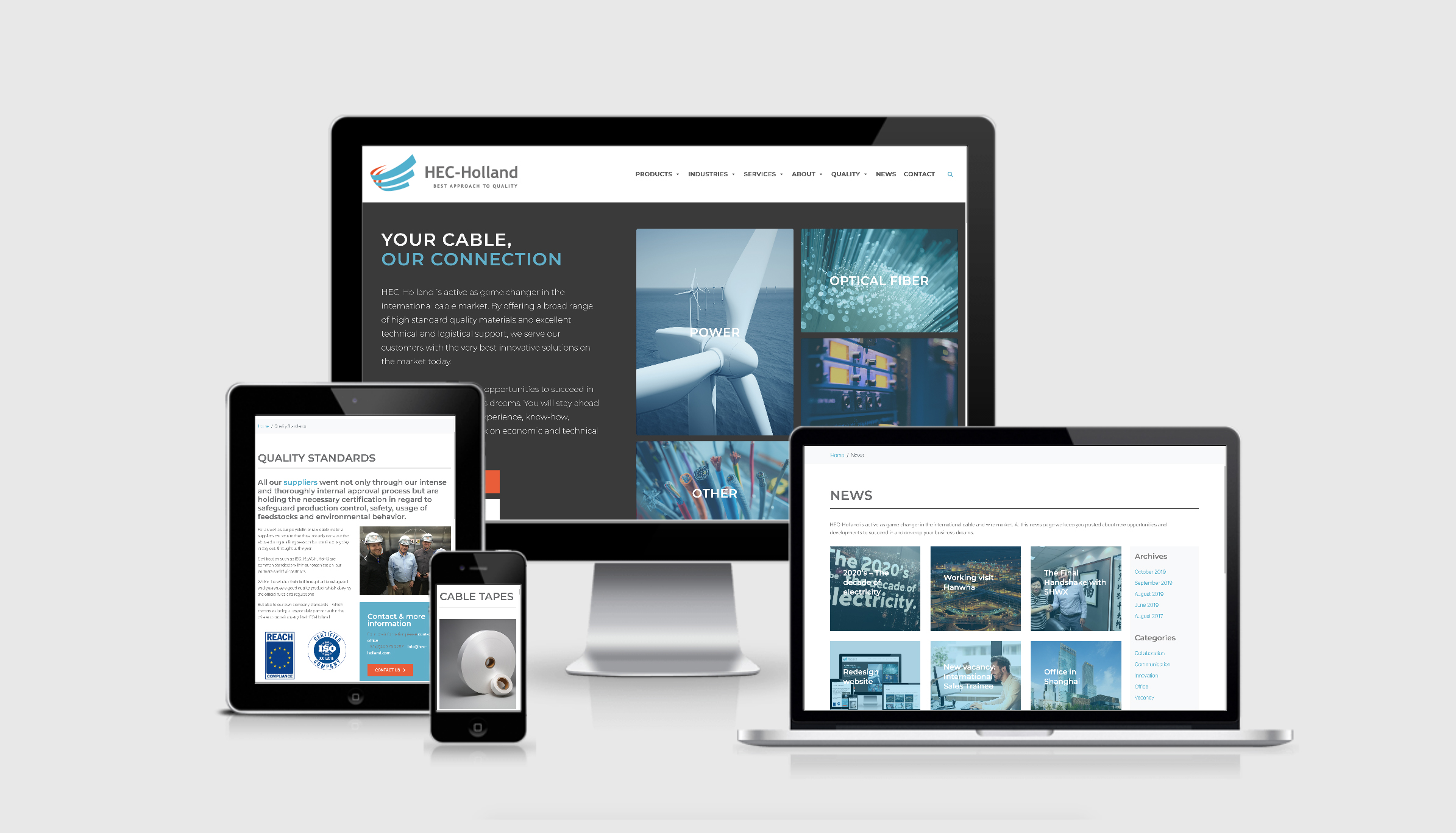 Redesign website HEC Holland BV