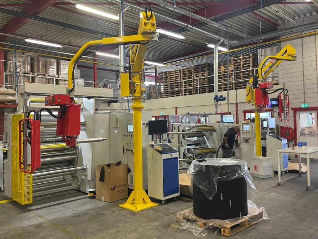 Automated slitting and converting machine